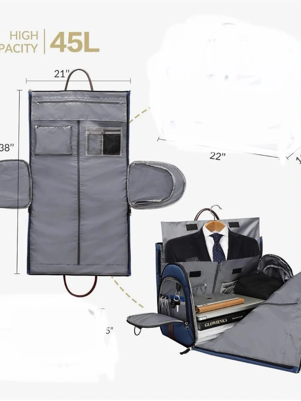 N/A gray duffel
